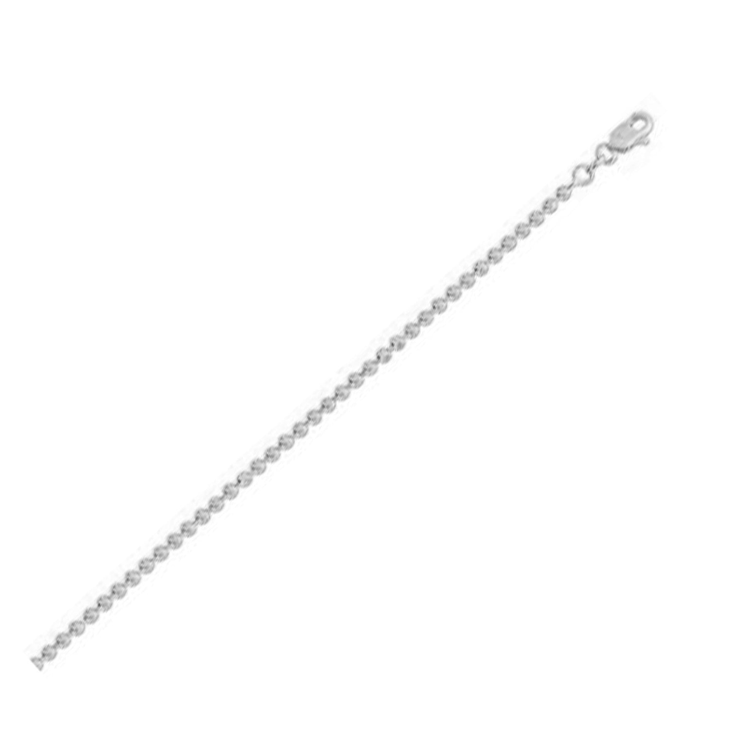 Moon Cut Bead Chain in 14k White Gold (2.50 mm) - LinkagejewelrydesignLinkagejewelrydesign