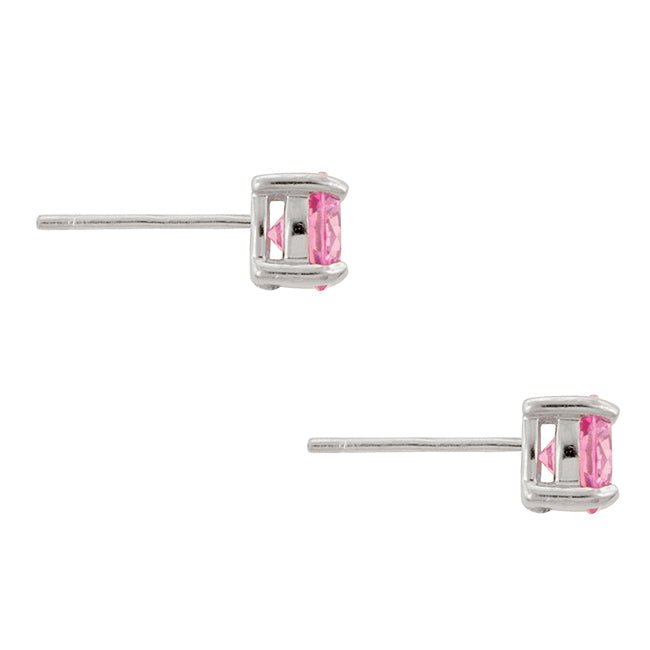 Pink Cubic Zirconia Stud Earrings - LinkagejewelrydesignLinkagejewelrydesign