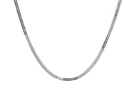 14k White Gold Foxtail 1.0mm Chain