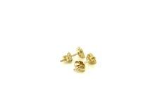 14k Yellow Gold Enameled Strawberry Childrens Earrings