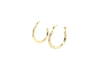 10k Yellow Gold Fancy Hoop Earrings