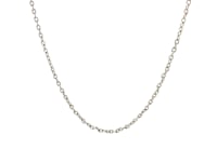 14k White Gold Round Cable Link Chain (1.50 mm)