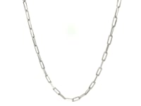 14K White Gold Paperclip Chain (2.5mm)