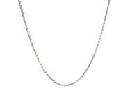 Sterling Silver Rhodium Plated Cable Chain 1.4mm