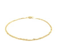 10k Yellow Gold Singapore Bracelet 1.5mm