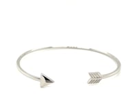 Sterling Silver Polished Arrow Cuff Bangle