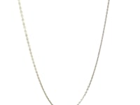 10k White Gold Oval Cable Link Chain 0.97mm