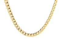 14k Yellow Gold Miami Cuban Semi Solid Chain (4.50 mm)