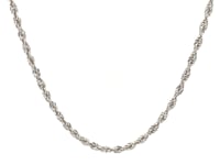 2.0mm 14k White Gold Light Rope Chain