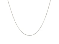 14k White Gold Diamond Cut Rolo Chain 1.1mm