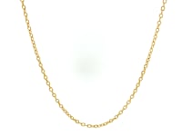 18k Yellow Gold Round Cable Link Chain 1.5mm