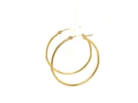 10k Yellow Gold Polished Hoop Earrings (30mm)