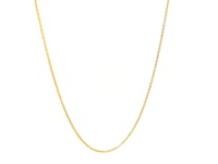 14k Yellow Gold Oval Cable Link Chain 0.6mm