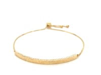 14k Yellow Gold Chain Bar Lariat Style Bracelet (1.00 mm)