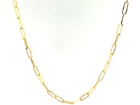 14K Yellow Gold Delicate Paperclip Chain (2.1mm)