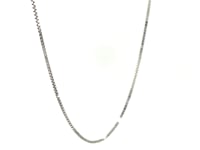 14k White Gold Adjustable Box Chain 0.85mm