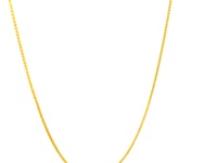 14k Yellow Gold Diamond Cut Round Wheat Chain 0.6mm