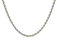 2.2mm Sterling Silver Rhodium Plated Wheat Chain