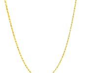 14k Yellow Gold Adjustable Rope Chain 1.0mm