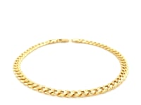 4.5mm 14k Yellow Gold Miami Cuban Semi Solid Bracelet