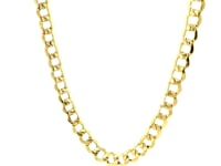 6.1mm 10k Yellow Gold Curb Chain