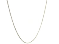 14k White Gold Round Wheat Chain 1.0mm