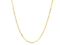 14k Yellow Gold Adjustable Cable Chain 1.5mm