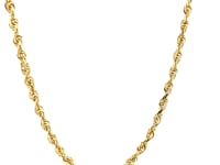 2.75mm 14k Yellow Gold Solid Diamond Cut Rope Chain