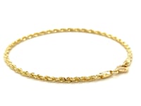 10k Yellow Gold Solid Diamond Cut Rope Bracelet (2.50 mm)