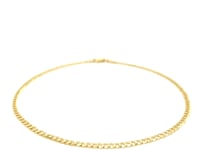 2.5mm 14k Yellow Gold Curb Link Anklet 