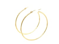 10k Yellow Gold Polished Hoop Earrings (40mm)