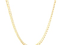14k Two Tone Gold Pave Curb Chain (3.60 mm)