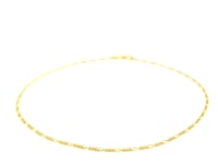 14k Yellow Gold Figaro Anklet 1.3mm