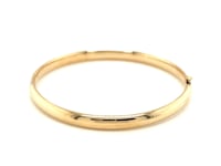 14k Yellow Gold Dome Design Polished Children's Bangle
