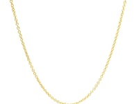 14k Yellow Gold Round Cable Link Chain (1.30 mm)