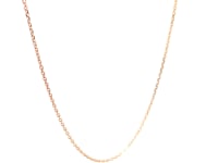 18k Rose Gold Diamond Cut Cable Link Chain 0.8mm