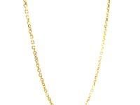 18k Yellow Gold Diamond Cut Cable Link Chain 1.5mm