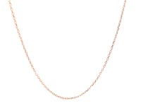 14k Pink Gold Diamond Cut Cable Link Chain (0.87 mm)
