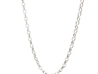 3.2mm 14k White Gold Oval Rolo Chain