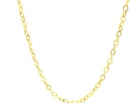 2.5mm 14k Yellow Gold Pendant Chain with Textured Links