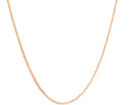 14k Rose Gold Diamond Cut Round Wheat Chain (1.20 mm)
