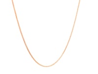 14k Rose Gold Diamond Cut Round Wheat Chain 0.6mm