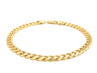 4.4mm 14k Yellow Gold Solid Miami Cuban Bracelet