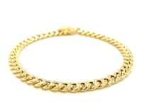 6.1mm 14k Yellow Gold Semi Solid Miami Cuban Bracelet