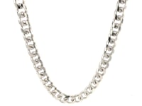 5.8mm 14k White Gold Solid Miami Cuban Chain