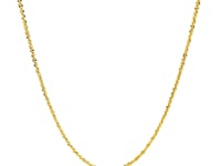 14k Yellow Gold Adjustable Sparkle Chain 1.5mm