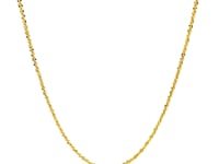 14k Yellow Gold Adjustable Sparkle Chain 1.5mm