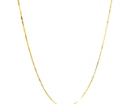 Double Extendable Box Chain in 14k Yellow Gold (0.6mm)