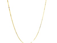 Double Extendable Box Chain in 14k Yellow Gold (0.6mm)