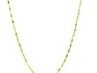 14k Yellow Gold Diamond-Cut Alternating Bead Chain 1.2mm